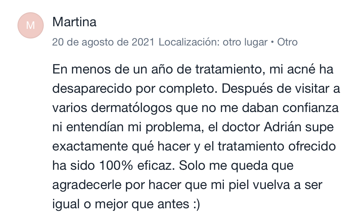 Opinión de paciente