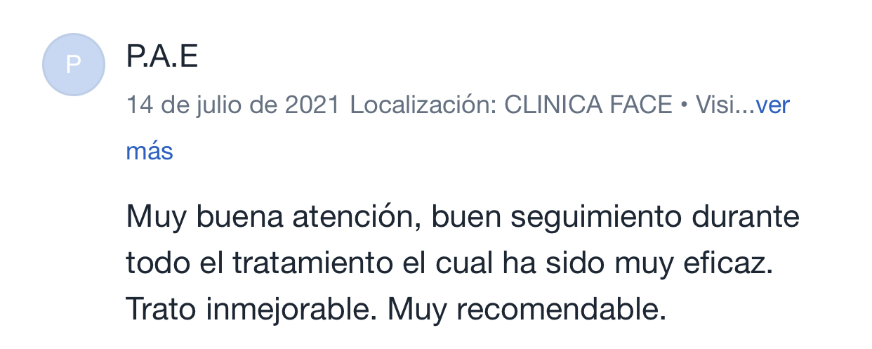Opinión de paciente